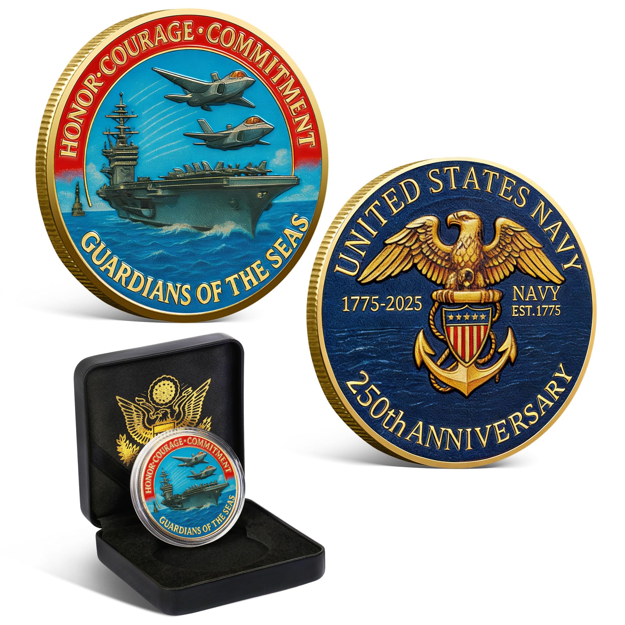 希少　US NAVY トモダチ記念メダル Amazon.com: Navy 250th Anniversary Coin US 250th Commemorative